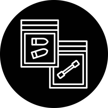 Kanıt Web simgesi vektör illüstrasyonu