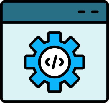 Web ayarı simgesi, vektör illüstrasyonu 