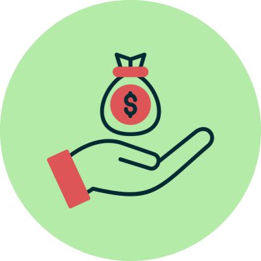  Gelir. Web simgesi basit illüstrasyon