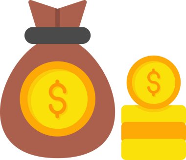 Para konsepti. Web simgesi basit illüstrasyon  