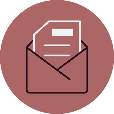 E-posta. Web simgesi basit illüstrasyon 