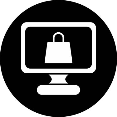 torba alışverişi çevrimiçi simge vektörü