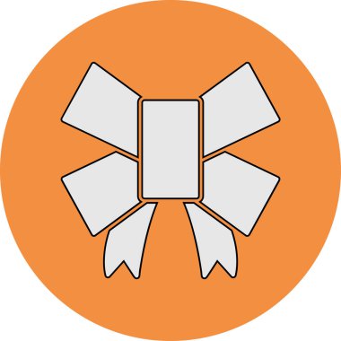 Kurdele yayı. Web simgesi basit illüstrasyon