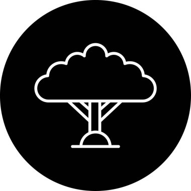 Ağaç. Web simgesi vektör illüstrasyonu 