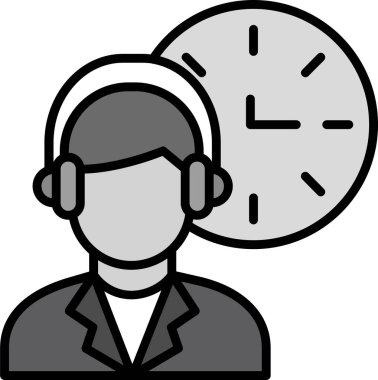 operatör düz simge, vektör, illüstrasyon