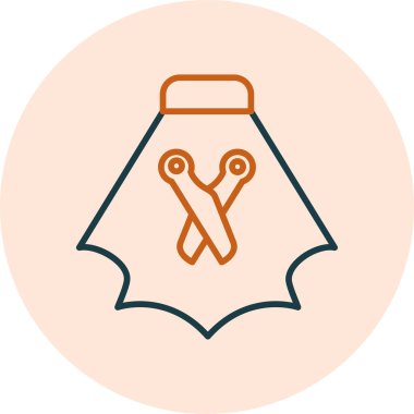 Pelerin. Web simgesi basit illüstrasyon