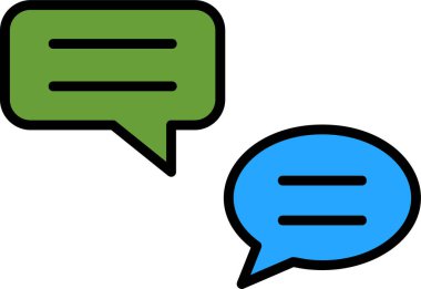 Konuşma baloncukları, iletiler, vektör illüstrasyonu