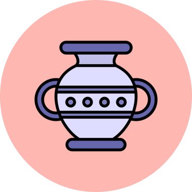 Vazo. Web simgesi basit illüstrasyon