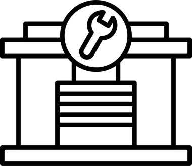 Araba servisi onarım ikonu vektör illüstrasyonu