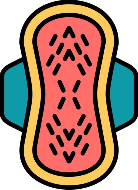 Hijyenik ped web simgesi, basit vektör illüstrasyonu