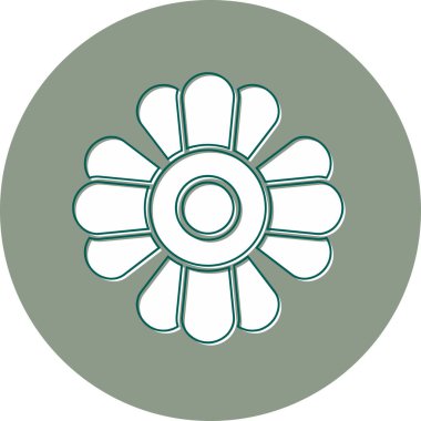 Gaillardia çiçek ikonu vektör çizimi