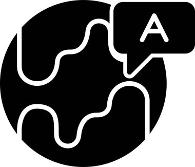 Dil işareti simgesi, basit vektör illüstrasyonu