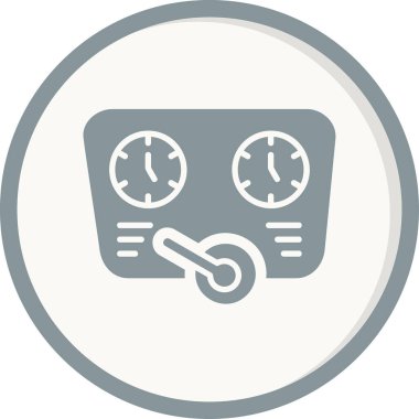 Speedometer web simgesi, vektör illüstrasyonu