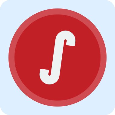 İntegral vektör simgesi, illüstrasyon 