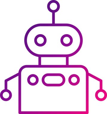 Yenilikçi androidin Avatar 'ı, basit vektör tasarımı