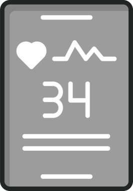 Akıllı telefon simgesinin basit tasarımı, vektör biçimi illüstrasyonu
