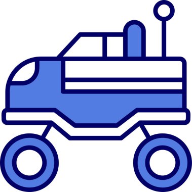 Telsiz kontrollü araba. Web simgesi basit illüstrasyon