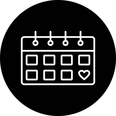 Takvim simgesi, vektör illüstrasyonu basit tasarım