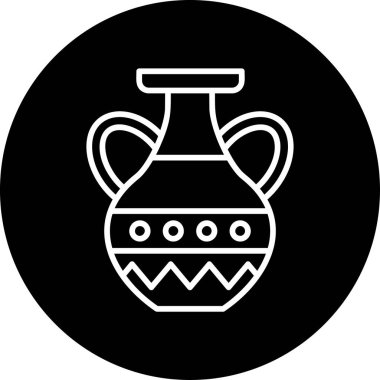 Vazo. Web simgesi basit illüstrasyon