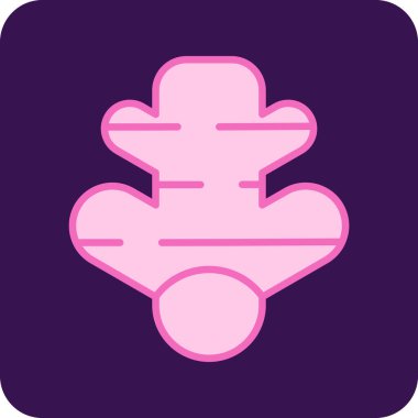 Ginger Simge Vektör İllüstrasyonu Beyaz Arkaplanda İzole Edildi 