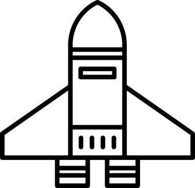 roket ikonu vektör illüstrasyonu 