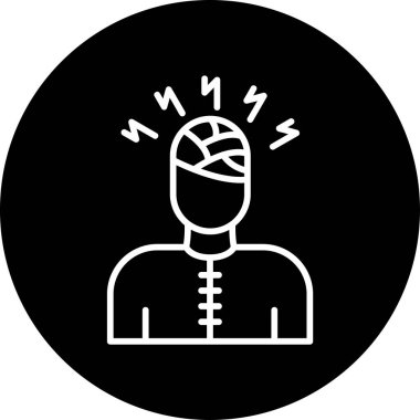 Yaralanma web simgesi vektör çizimi