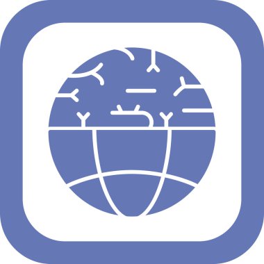 dünya simgesi, vektör illüstrasyonu basit tasarım 