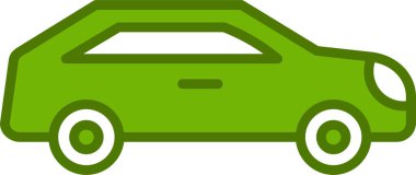 Vektör araba simgesi, temiz ve basit illüstrasyon.