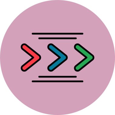 Basit oklar. Web simgesi illüstrasyonu