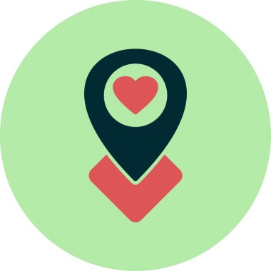 Konum haritası işaretleyici. vektör simgesi