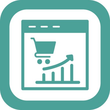 Piyasa. Web simgesi basit illüstrasyon