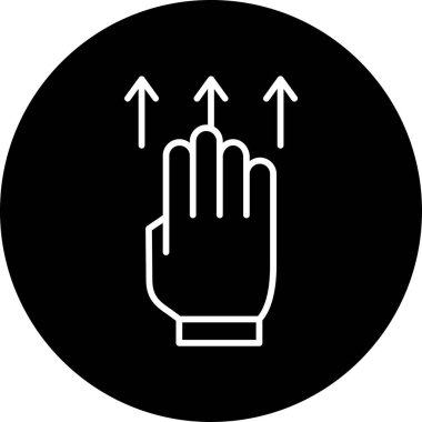 El simgesini kaydır. vektör illüstrasyonu