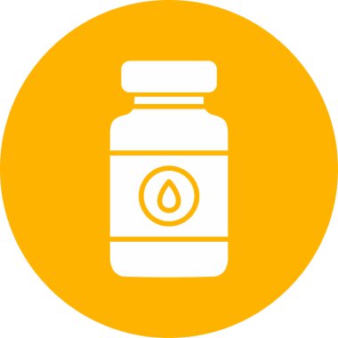 İlaç şişesi ikonunun vektör çizimi. Vitaminler