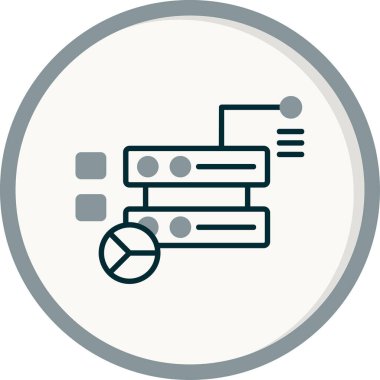 veritabanı simgesi, vektör illüstrasyonu basit tasarım