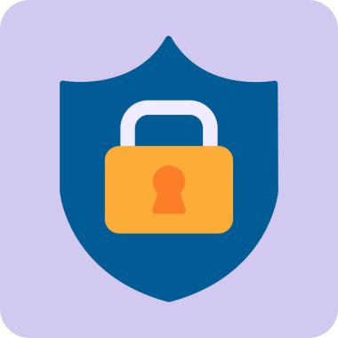 güvenlik simgesi vektör illüstrasyonu  