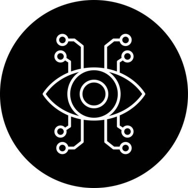 Biyonik Göz. Web simgesi basit illüstrasyon 