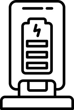 Şarj edilmiş pil simgesi. vektör illüstrasyonu