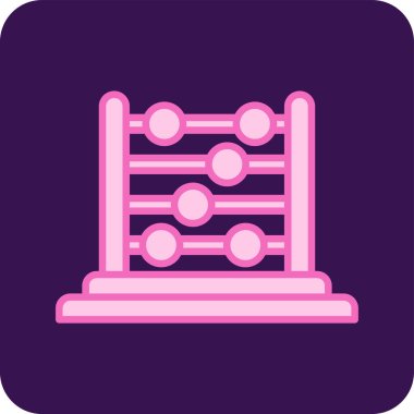 Abaküs. Web simgesi basit illüstrasyon 