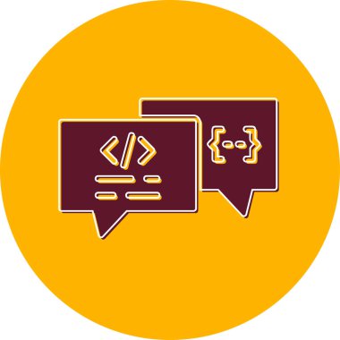 Çevrimiçi arayüzler için bir ileti simgesi gösteren vektör illüstrasyonu.