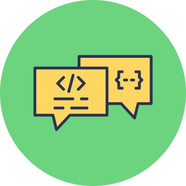 Web kullanımına yönelik bir ileti simgesinin vektör resmi.