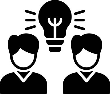 Beyin fırtınası. Web simgesi basit tasarım