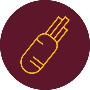 Daikon Turp Simgesi, Vektör Resimleri Beyaz Arkaplanda İzole Edildi 