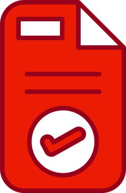 Minimalist bir dizaynda bir belge simgesinin vektör illüstrasyonu.