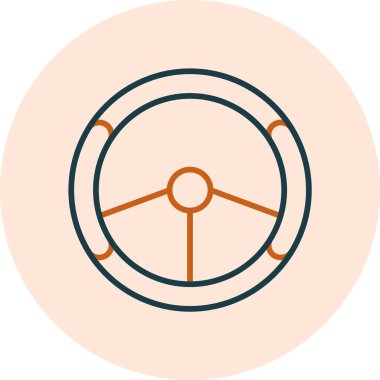 Tekerlek. Web simgesi basit illüstrasyon 