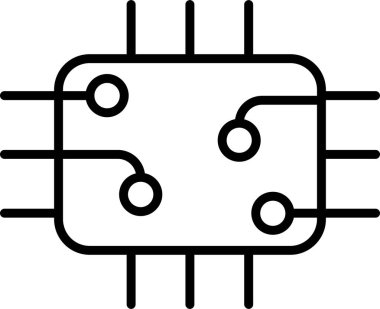 Çip simgesi vektör illüstrasyon tasarımı