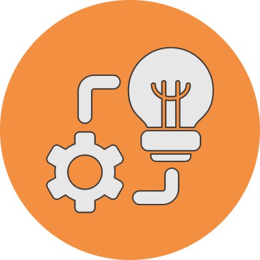 Yaratıcı ampul. Web simgesi basit illüstrasyon