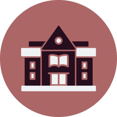 Kütüphane. Web simgesi basit illüstrasyon