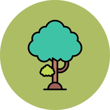 Sekoya ağaç simgesi vektör illüstrasyonu
