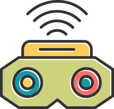 Oculus Yarığı. Web simgesi basit illüstrasyon