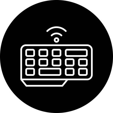 Basit klavye simgesi, vektör illüstrasyonu